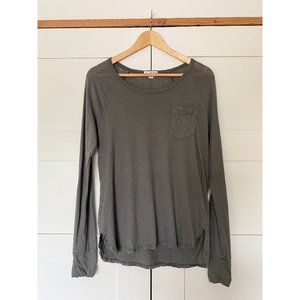 James Perse Linen Cotton Blend Top
